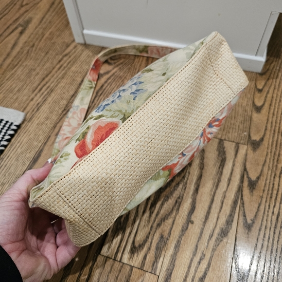 Floral print Fossil canvas and woven straw handbag - Picture 6 of 10